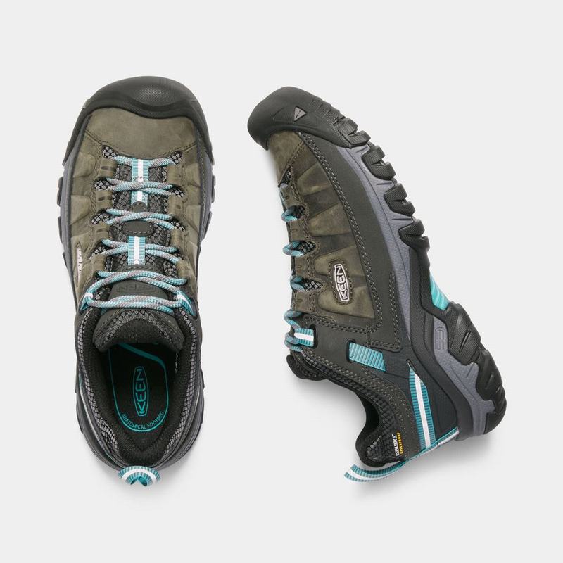 Keen Targhee III Waterproof Womens Hiking Shoes Olive/Turquoise Discount (4962-ZMJUT)